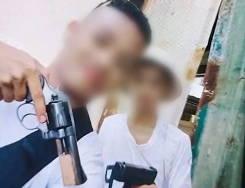 The suspects in the gruesome shooting incident in a high school grounds in Tacloban City.
