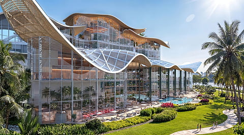 THERME Singapore has officially broken ground on a 720,000-square-foot integrated wellness destination featuring pools, water attractions, spas and tropical landscapes.