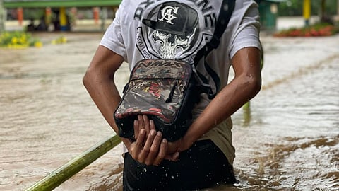 Flashflood submerges Palawan elementary school in waist-deep floodwater
