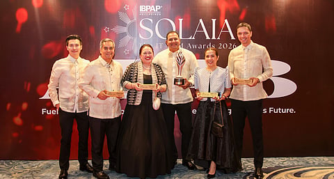 TP in the Philippines continues to be one of the most recognized organizations in the IT-BPM sector providing opportunities and livelihood to countless Filipinos for 30 years. Receiving the trophies during the awards night were, from left, TP in the Philippines Marketing Director Nash Frias, SVP for Operations Patrick Lopez, VP for Human Resources Rachel Cacabelos, Chief Executive Officer Rahul Jolly, SVP for Operations Joy Raymundo, and VP for Learning & Development Inkee Hidalgo.

