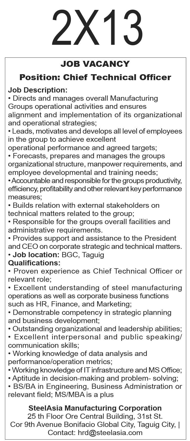STEELASIA MANUFACTURING CORPORATION visual data 2