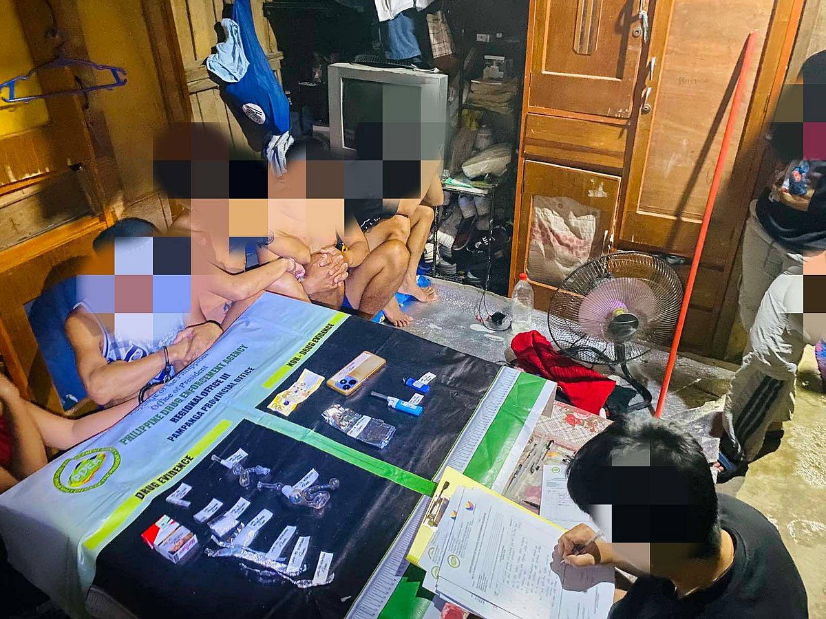 Seven arrested in Mabalacat suspected drug den raid