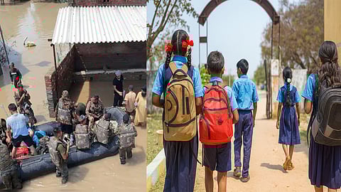 Punjab Floods/School Children AI Image