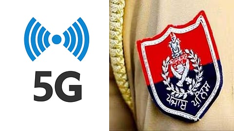 Seized 5G telecom equipment displayed by Punjab Police