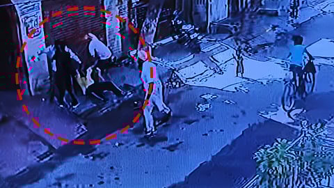 CCTV grab of attack on two brothers in Jalandhar's Sodal area