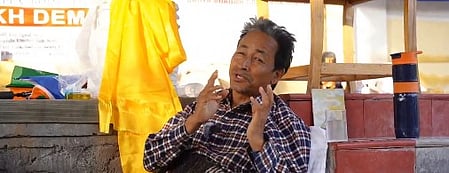 SECMOL building, Ladakh, with FCRA cancellation notice