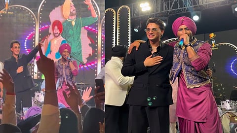 Abhishek Sharma with Ranjit Bawa