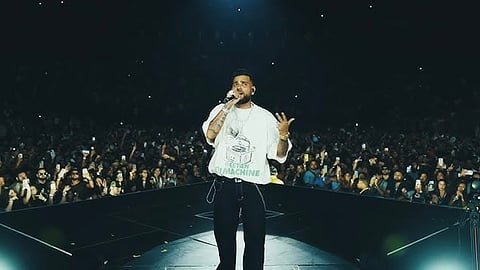 Karan Aujla during his concert