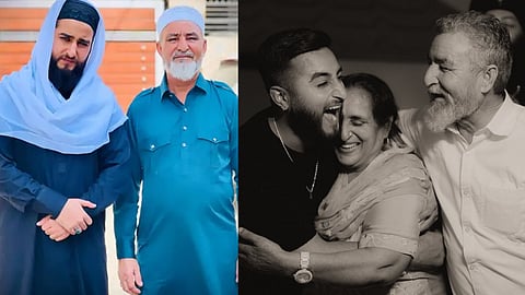Khan Saab with his father and mother