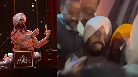 Satinder Sartaaj at Ludhiana Saras Mela and ruckus snip at his show