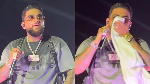 Karan Aujla hit with t-shirt Rolling Loud India concert