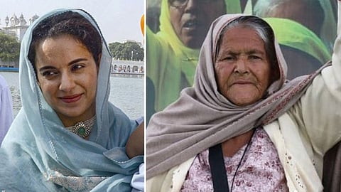 Kangana Ranaut (left) Mahinder Kaur (right)