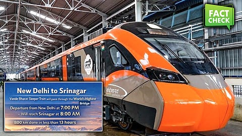 Delhi to Kashmir Vande Bharat Sleeper Train via Punjab