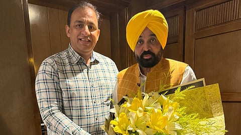 Jalandhar Central Halka Incharge Nitin Kohli with Punjab CM Mann