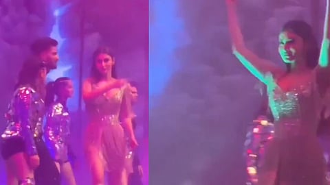 Mouni Roy shows middle finger during Haryana show