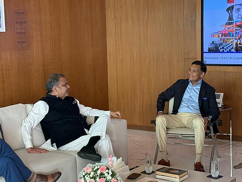 Sanjeev Arora meets industrialist Sajjan Jindal