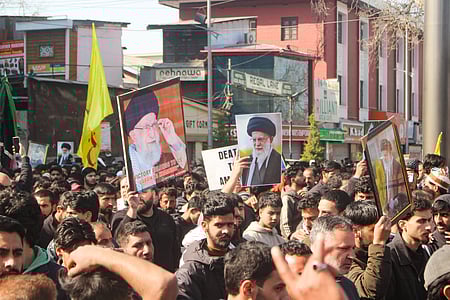 Protests in Kashmir over killing of Khamenei; leaders appeal for calm