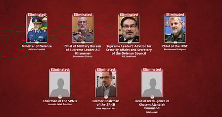 Iranian Defence Minister, IRGC chief among 7 top commanders killed in Israeli strikes