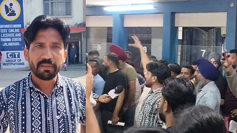 Protest erupts at Jalandhar RTO office