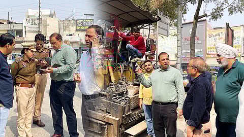 Road work from Dr. B.R. Ambedkar Chowk to Kapurthala Chowk