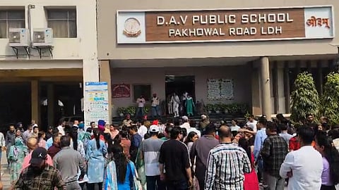 Parents outside DAV school Ludhiana