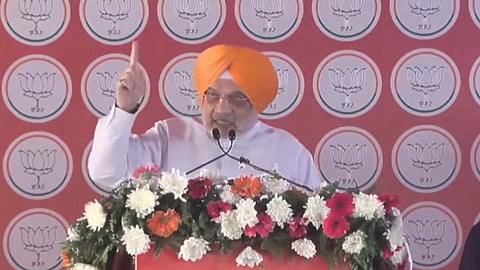 Amit Shah at BJp's Badlav rally in Moga today 