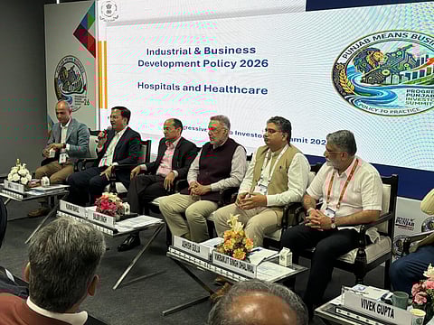 Dr Balbir Singh speaking at healthcare session in Mohali