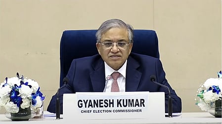CEC Gyanesh Kumar announcing Assembly poll dates at press meet