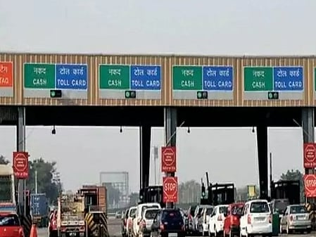 FASTag toll collection system at national highway plaza