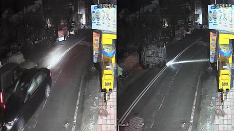 Audi-Thar accident at PPR Market Jalandhar  