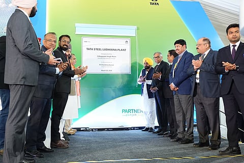 CM Bhagwant Mann at Tata Steel plant inauguration in Ludhiana