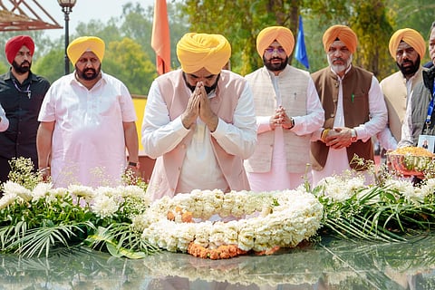 CM Mann at Hussainiwala Martyrs Memorial
