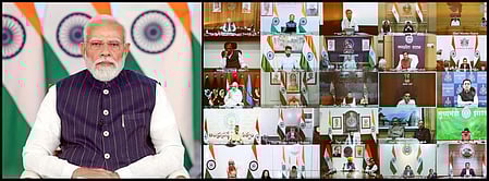 PM Modi virtual meeting with Chief Ministers on crisis