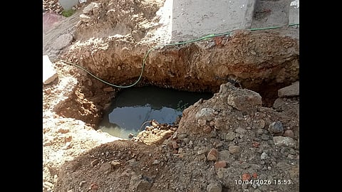 Piled debris piled on streets and potholes left open in Deep Nagar 