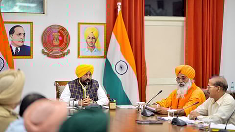 Chief Minister Bhagwant Singh Mann hold a meeting