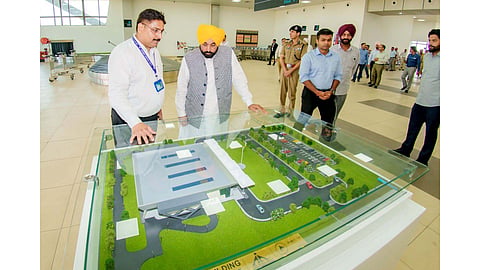 CM Bhagwant Singh Mann visits Halwara Airport