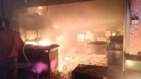 fire at Sandeep sweet shop