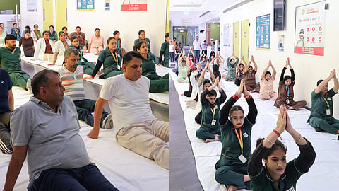 NHS Hospital Celebrates International Yoga Day