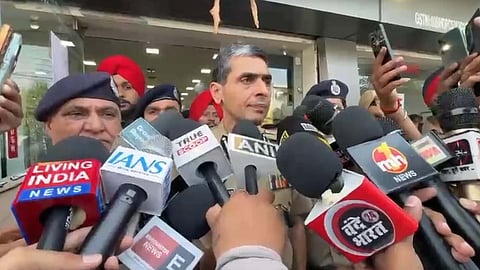 CP Satinder Singh in an interaction with the media