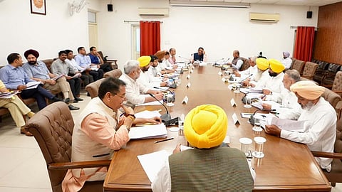 CM Mann during Punjab Cabinet meeting