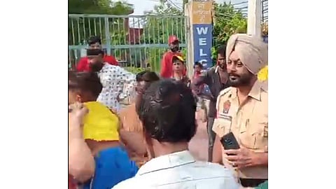 police at the spot of incident