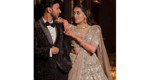 Siya and Ketan at a function