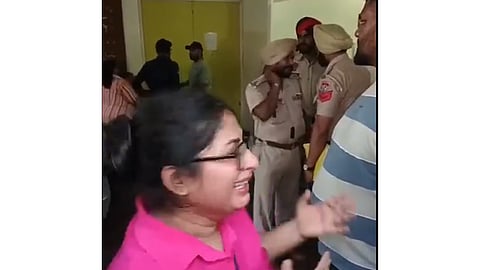 chaos outside the hospital