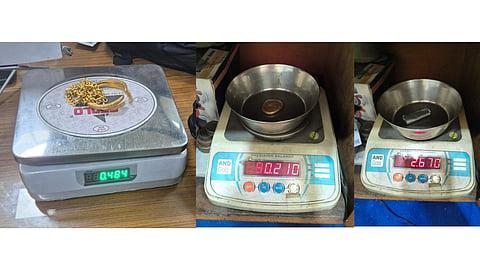 Gold seized from three passengers