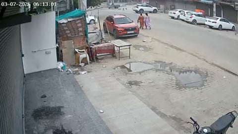 CCTV footage of women during their walk 