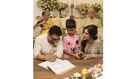 Ceremony picture of Aamir Khan's third wedding