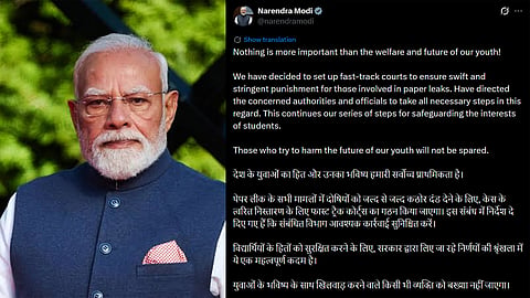 Narendra Modi on Paper leak case