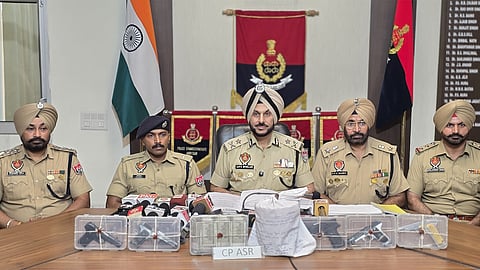 Amritsar Commissionerate Police with recovered items