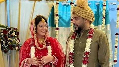 Couple's marriage picture