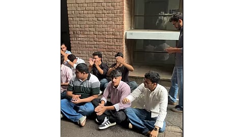 Protest by PU students